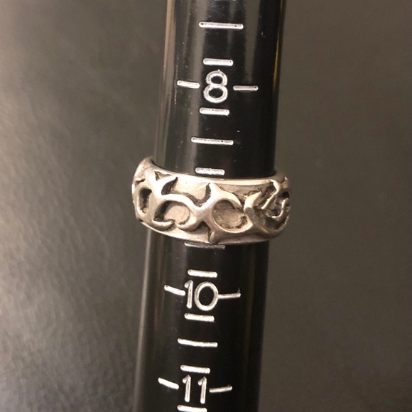 Vintage 925 sterling silver twist design ring NICE - Picture 2 of 5